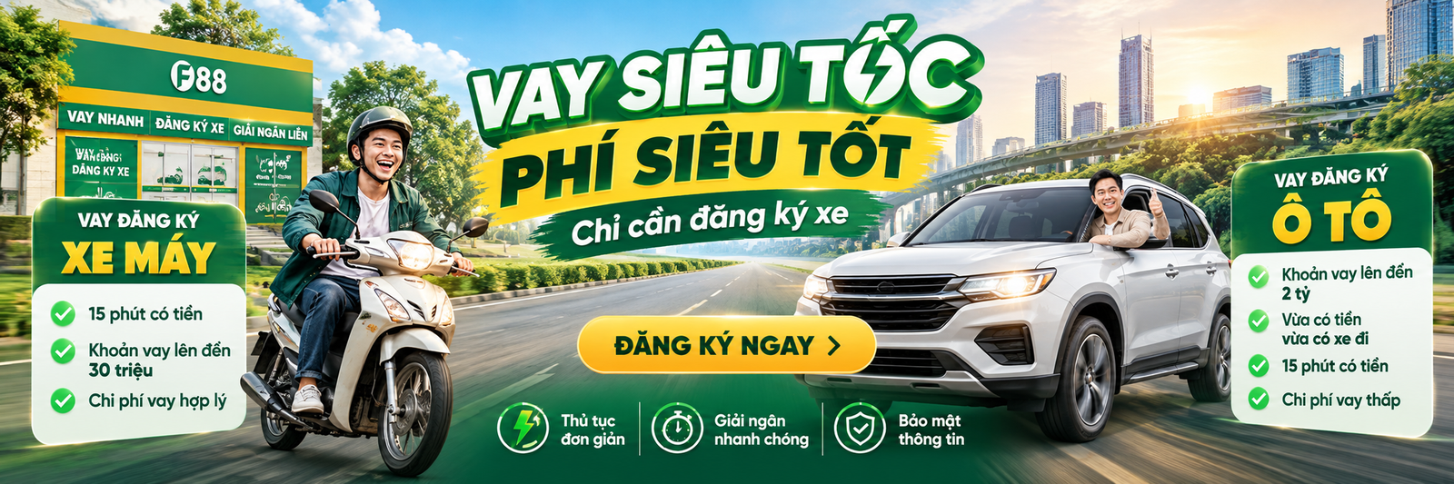 Vay bằng đăng ký xe máy hoặc ô tô - Đăng ký tư vấn ngay
